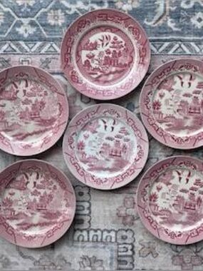 Blue and White Decorative Ceramic Plate - Classic Willow Style